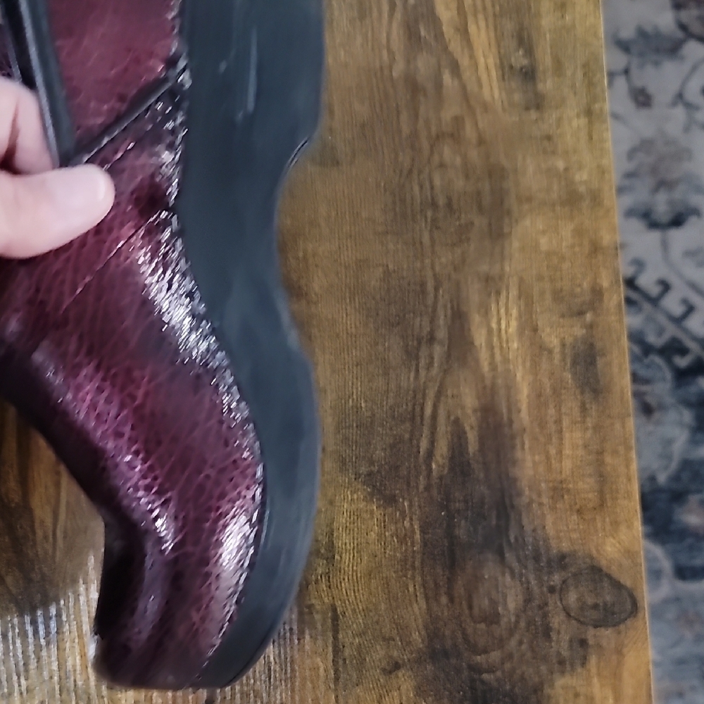 Dansko Maroon Textured Clogs - image 6